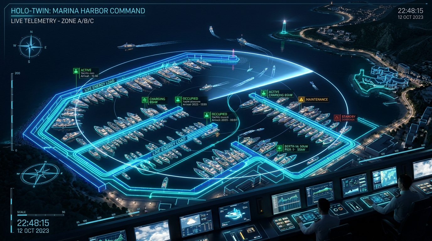 3D Holographic Digital Twin Harbor Command